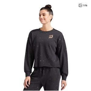 Peloton Black Sparkle Crewneck Pullover